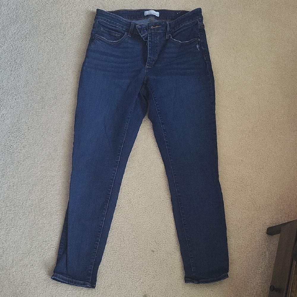 LOFT Women's Deep Indigo Skinny Jeans